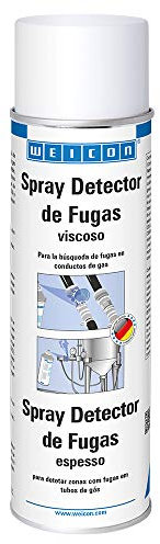 WEICON Spray Detector de Fugas Viscoso | 400 ml | Detección de Fugas en Conductor de Gas |Espuma anticorrosiva no inflamable | Lechoso
