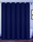Homehold 240x200cm Navy Blue Bathroom Curtain With Hooks, Extra Long Polyester Waterproof Shower Curtain