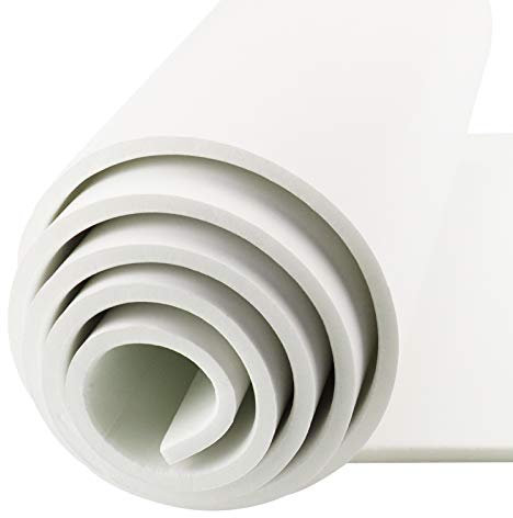 Rouleau de Mousse Autocollante 300mm x 6mm x1.5m Plaque de Mousse de Néoprène Multifonction Anti Vibrations Antidérapantes Protège Vos Meubles et Plancher Tapis de Mousse DIY Facile à Couper (Blanc)