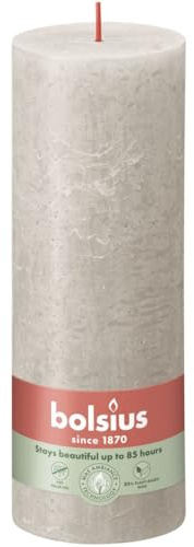 Bolsius kaars rustiek Sandy Grey 190/68 mm