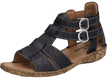 Josef Seibel Damen Riemchensandalen Rosalie 51,Weite G (Normal),Freizeitschuhe,offene Schuhe,Strandschuhe,Sandaletten,schwarz,37 EU