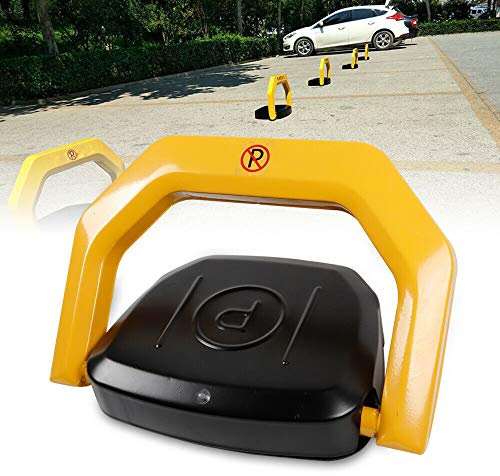 WindWilder Parkplatzsperre Klappbar Fernbedienung Elektrisch Parksperre Kit Automatische Car Parkplatzsperre Parksperre Parkraumschloss mit 2 Fernbedienung