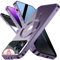 [Full Camera Protection& Mechanical Lock]Magnetic Privacy Case for iPhone 14 Pro [Compatible with MagSafe] [CD Metal Ring]Full Body Shockproof Metal Bumper, 9H Anti Peeping Glass Cover-Purple
