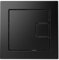 Excel Home Toilet Flush Button Replacement - Dual Button Toilet Flush Button - Pneumatic Technology - Fingerprint Resistant Compatible with Air Houses - Square Push Button Design (Matt Black)