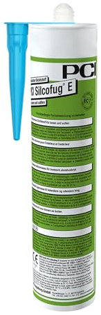 PCI Silcofug E Elastischer Dichtstoff, 310ml, Silikon, innen & außen, inklusive kör4u Tülle (54 ahorn)