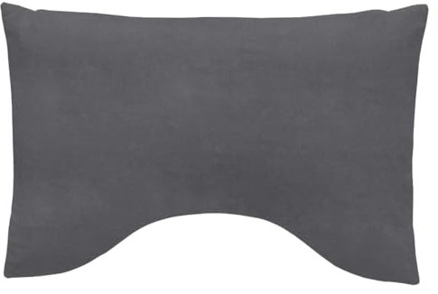 sleepling Kopfkissen, viscoleastisches Memory Foam Kissen Schlafkissen, ergonomisches Nackenstützkissen, weicher Mikroplüsch Bezug, Made in EU, Ökotex, 40 x 60 x 13 cm, grau
