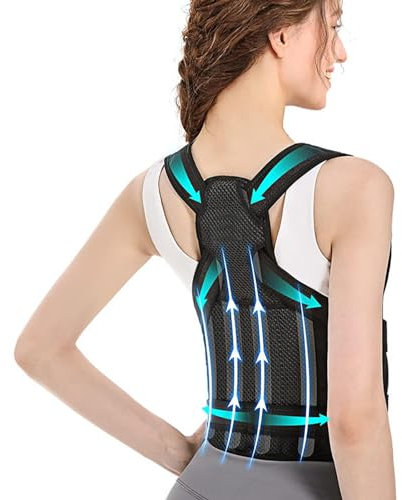 Rücken Geradehalter, Haltungskorrektur für Frauen und Männer, Back Posture Corrector, Rückenstütze vollständig für Wirbelsäule und Schulter, bietet Schmerzlinderung im Nacken und in der Schulter (L)