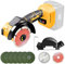 Cordless Angle Grinder Compatible with DEWALT Batteries, Brushless DC Motor with Exterior Rotor Structure Electric Mini Circular Saw with 4 Blades for DEWALT DCB203 DCB204 (with Cutting Bracket)