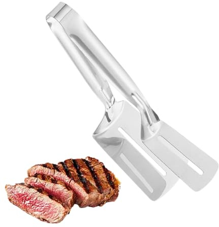 Grillzange | Antihaft-Palette mit hoher Widerstandsfähigkeit, Zange für die Handhabung von Lebensmitteln, für Fleisch, Fisch, Hamburger, BBQ Pizza