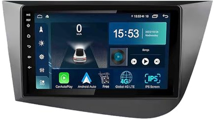 Android 15 Autoradio 2Din GPS Navi für Seat Leon 2 MK2 2005-2012 9 Zoll Auto Bildschirm Radio mit Bluetooth 5.0 Carplay Android Auto WiFi 4G DSP SWC MIC+ AHD Rückfahrkamera(FP 8Core 6+128G)