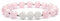 Bivei Aromatherapy Lava Stone Essential Oil Diffuser Bracelet Semi Precious Gemstone Round Beads Crystal Bracelet(Rose Quartz)