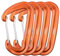 TRIWONDER 12kN Karabiner, Rostfrei und Ultraleicht Karabinerhaken Schlüsselanhänger, Flugzeug Aluminium, D Form Karabiner Set für Hängematten, Camping, Wandern, Angeln (Orange- 4 Stück)
