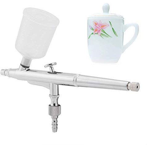 Dual Action Airbrush Kit Needle Large Capacity Cup Spray Gun Paint Art Set Tools For Nail Tool Tattoo Art(0.5mm)