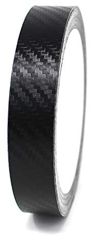 Finest Folia 10 Meter (0,89€/Meter) Zierstreifen Auto Motorrad Boot Modellbau Farbauswahl Dekorstreifen Seitenstreifen Klebestreifen (Carbon Schwarz, 20mm Breite)