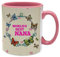 World's Best Nana Funny Gift for Nana/Nanna - Mothers Day Birthday/Christmas Stocking Filler Present Gift 11Oz Ceramic Coffee/Tea Mug. (Pink Inside Coloured & Pink Handle Mug)