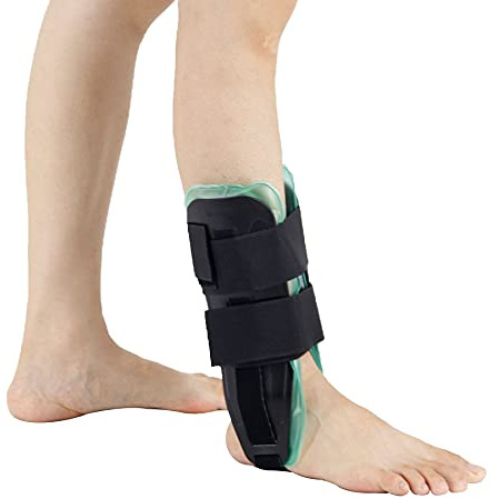 Stirrup Ankle Splint Strap with Premium Air Stirrup Ankle Brace Stabilizer with Air Gel Cold Therapy Orthosis Ankle Protector Sprain Injury Splint Guard for Women Men Kids