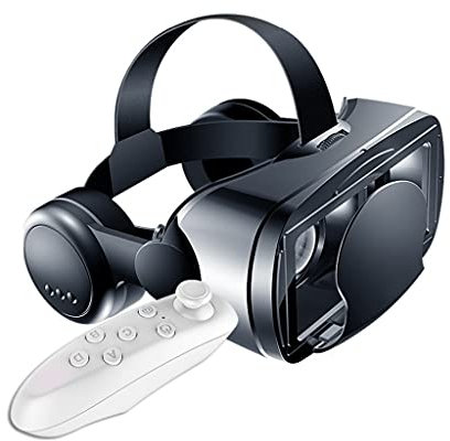 RSGK 3D VR goggles, virtual reality headset with controller, suitable for 4.7-7.0 smartphones, suitable for 3D games and video gifts for children and adults