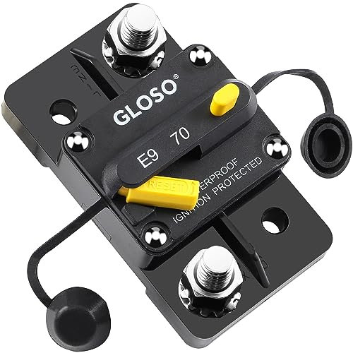 Gloso Disjoncteur Réinitialisation manuelle étanche Interrupteurs bateau voiture 70 AMP E99