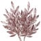 Hollyone 6 Pezzi di Foglie di Alloro di Natale Glitterate, Decorazioni Natalizie in Oro Rosa 60 cm, Decorazioni per Albero di Natale, con Stelo di Foglie Artificiali per Capodanno, Matrimonio