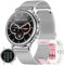 ZPIMY Reloj Inteligente Mujer con Llamada y Whatsapp, 5ATM Impermeable Smartwatch, 1,32 AMOLED Reloj Deportivo Mujer con Monitor Sueño, Oxígeno Sanguíneo, Podómetro, Pulsómetro Android iOS (Plata)