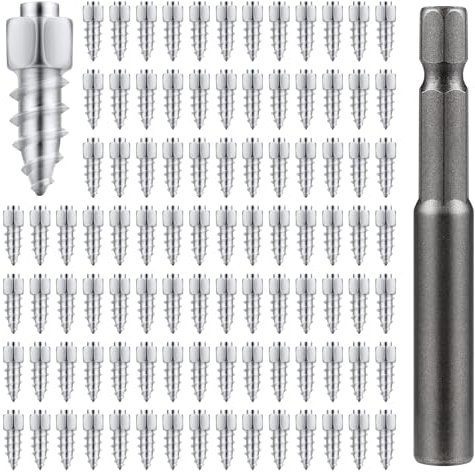 200 Pezzi Prigionieri per Pneumatici da Avvitare, 4x9mm Chiodi per Pneumatici Neve con Strumento di Installazione per Auto Motociclette Camion Biciclette Stivali ATV SUV Accessori per Auto