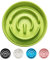 Ceramic Slow Feeder Dog Bowl for Medium and Large Breed, Dog Slow Feeder Bowl for Fast Eaters, Puzzle Dog Bowl to Slow Down Eating (Green, 8 D)