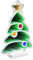 Idena 30550 - LED Infinity Mirror Weihnachtsbaum, ca. 13 x 5,5 x 22 cm, Deko Lampe mit 80 SMD-LEDs und 3D Effekt, Weihnachtsdeko für Innen, batteriebetrieben