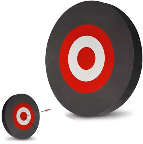 KURUGEILI 25 * 3cm EVA Foam Archery Target 9 inch Round Archery Moving Targets for Backyard,Shooting Practice Board Indoor, Outdoor Sports Hunting