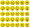Regerly Tischtennisbälle, 30 Stück Spaß Bälles Training Ping Pong Bälle Tischtennis mit Emojis Tischtennis Bälle Set für den Vergnügungspark Launch Machine Glücklicher Abgehobener Betrag