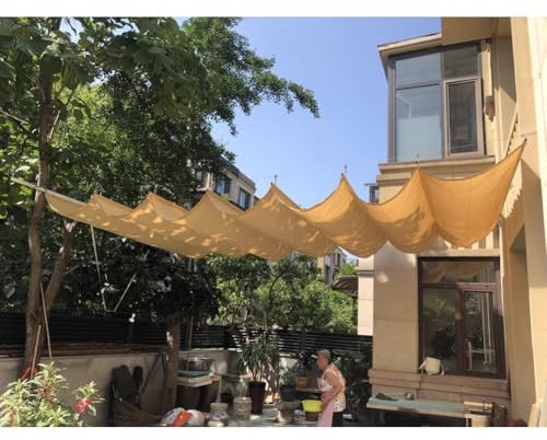 Copertura ombreggiante Retrattile per pergolato, Telo di Ricambio per Vela ombreggiante Wave Protezione Solare per Patio, Veranda, Cortile, Giardino, Esterno(0.5x7m)