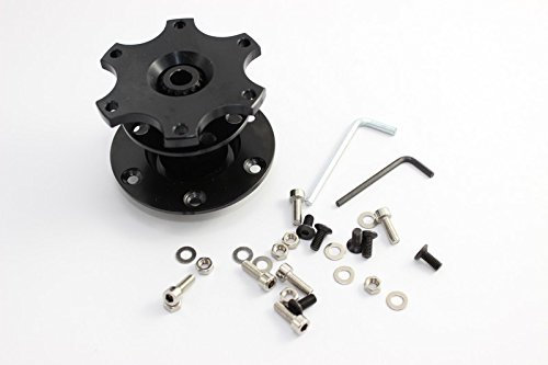 streetandtrack Snap Off Quick Release Lenkrad Schnellverschluss Momo Sparco OMP Sportlenkrad-Schwarz