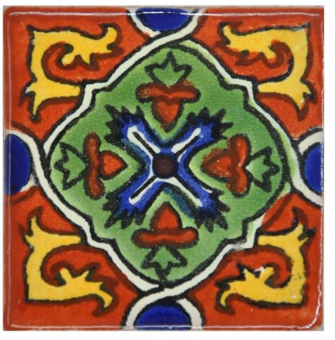 Mexikanischen handgemachten Talavera, 5cm Fliesen - Eine Packung von 10