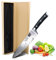 SHAN ZU Kochmesser Deutscher Edelstahl 20cm Küchenmesser Extra Scharfe Messerklinge mit ergonomischer Griff Exquisiter Geschenkverpackung