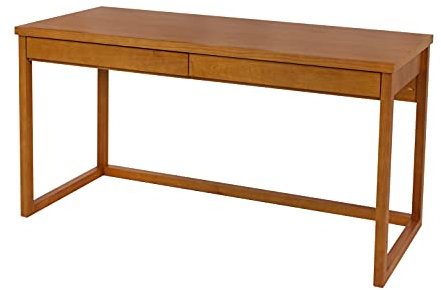 Memomad Schreibtisch Duna, Moderner Sekretär mit 2 Schubladen, passt auch als Schminktisch, Konsolentisch, Computertisch für Arbeitszimmer aus Kiefer Massiv Holz - Farbe Buche, 160X57Cm