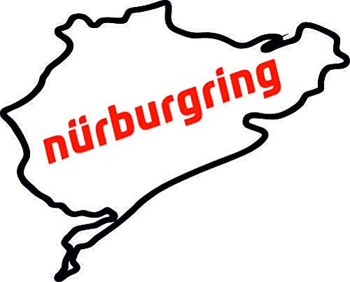 Sticker-Designs 15cm! Aufkleber-Folie Wetterfest Made IN Germany Nürburgring Karte Strecke B117 Jahre haltbar UV&Waschanlagenfest Auto-Vinyl-Sticker Decal ProfiQualitätToilettendeckel