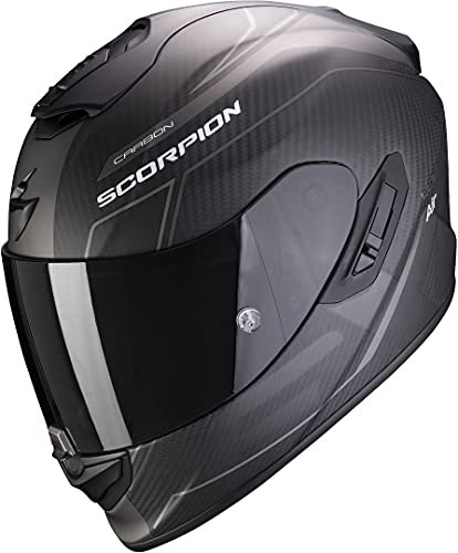Scorpion Herren EXO-1400 Carbon AIR Beaux Matt Black-Silver XXL Motorcycle Helmets
