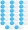 20 PCS Fashion Eye Glass Portable Plastic Contact Lens Case Candy Color Soaking Box Travel Glasses Holder(blue)