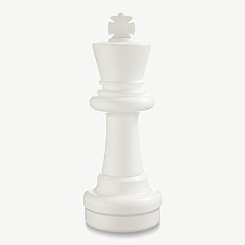 Doctor Sport Schachfigur, 42 42-64 cm Hoch, König 64 cm, Weiss | 2-Teilig Schaubesystem, Kann zusätzliches Gewicht mit Sand oder Wasser gefüllt Werden, Schachspiel Kunststoff