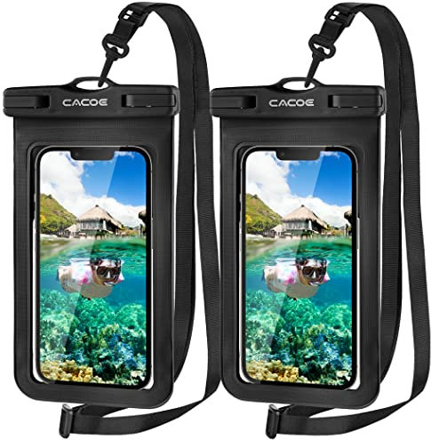 CACOE 2 Stück wasserdichte Handyhülle 7.2 Zoll Wasserfeste Handytasche mit Integriertes TPU-Dichtungsdesign, Handy Wasserschutzhülle für iPhone, Samsung, Huawei, Xiaomi