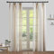 MRTREES Gardinen Transparent Kräuselband Gardinen Vorhänge 2er Set Stores Vorhang Leinenoptik 240x140 cm Streifen Wohnzimmer Schlaufenschal