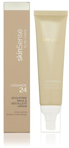 Skinsense Ceramide24 Sculpting Neck & Décolleté Cream 100ml, Anti-Wrinkle Treatment, Ceramide Neck Cream for Sagging Skin, Moisturising Lotion for Neck, Firming