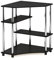 Furinno Turn-N-Tube platzsparender Eckschreibtisch mit Regalen, Americano, Edelstahlrohre