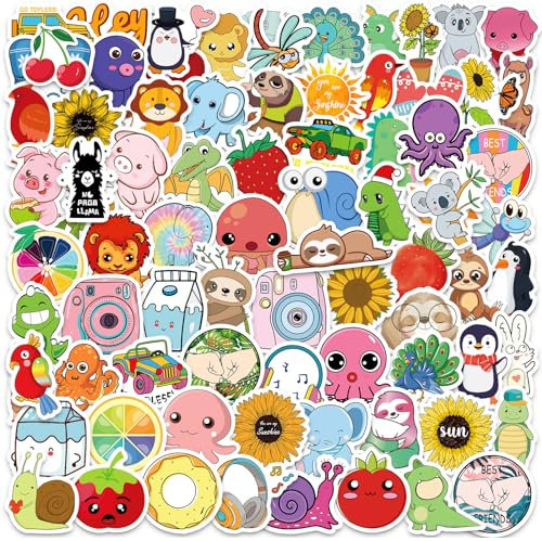 100 Stück Tiere Aufkleber, Wasserdicht Vinyl Stickers für Kinder Jugendliche Erwachsene für Auto Motorräder Laptop Fahrrad Skateboard Snowboard Gepäck Aufkleber MacBook iPad