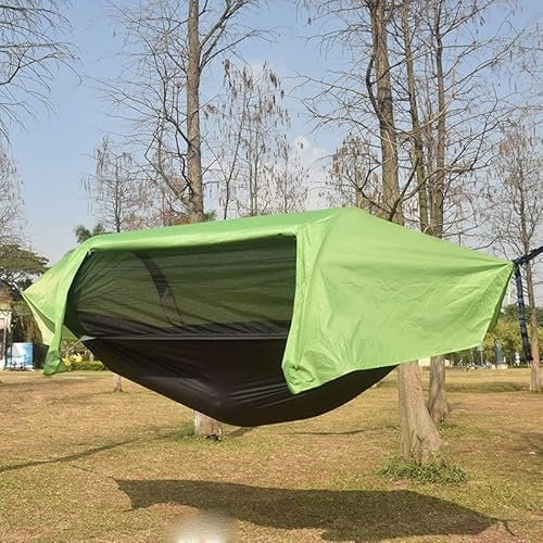 MaGiLL Netz-Hängematte, Terrassenmöbel, Hängematte, Zelt, Camping, Netzwerk, Wandern, hängende Camping-Hängematte (Farbe: Argento, Größe: 270 x 140 cm) (Argento 270 x 140 cm)