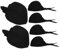 GLSTOY 6 Piezas Sombrero de Cocinero Gorro Cocinero Gorros Cocinero Trajes para niños redecilla hiyab Corbatas para Hombres Gorros de Chef de Tela de algodón Gorras de Cocinero Unisex