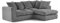 New Gamzo Fabric Corner Sofa Silver | Soft Jumbo Cord 3-4 Seater Corner Sofa Left/Right Hand Facing) (Charcoal Grey, Right Hand Facing)