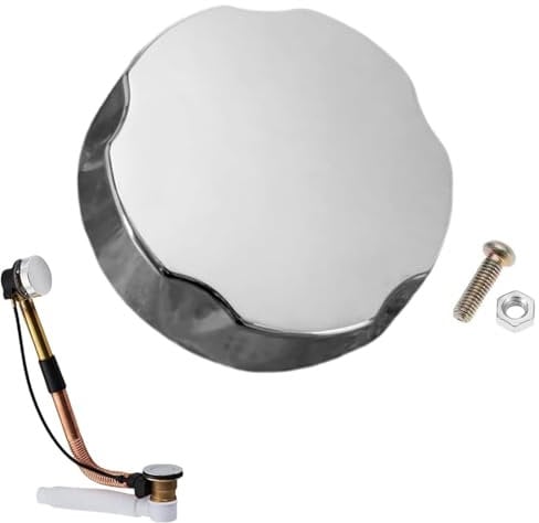 Bamyli Pop-Up Badewannen-Bedienknopf, Drehknopf und Badewannenüberlauf Abdeckung, Badewannenstöpsel Knopf aus Kunststoff, Badezimmer Zubehör für Badewannenarmatur