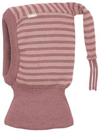 maximo Mini-Schlupfmütze, Zipfel Strick Ringel, doppelt, Windstopper Made in Germany Merino