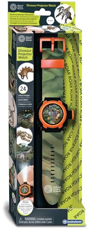 Brainstorm TOYS Natural History Museum Dinosaur Projector Watch - Projects 24 Coloured Dinosaur Images
