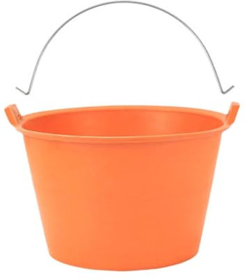Sharplace Zement Eimer Easy Traging, robuste, multizweckige tragbare Griff -Eimer -Container -Hochleistungssteuer für Wasser, Orange, 17.5 cm X 28.5 cm